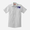 Short Sleeve Striped Industrial Work Shirt Thumbnail